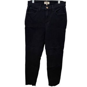L’Agence Jeans Womens 25 Black Matador Skinny Leg Stretchy Raw Ankle Hem SAMPLE